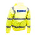 Workwear World WW153 Printed Reflective Security Badge Doorman Bouncer SIA Site Hi Viz Visibility Bomber Jacket Coat (XXL, Yellow)