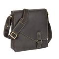 Mens Real Leather Tablet Bag Shoulder Organiser Cross Body Bag Bremen Brown