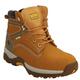 Mens Genuine Suede Leather Lace Up Waterproof Safety Industrial Steel Toe Cap Work Boots UK Sizes 6-13 (UK 13, Honey)