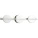 Volo LED Collection Three-Light Brushed Nickel Etched Opal Glass Mid-Century Modern Bath Vanity Light