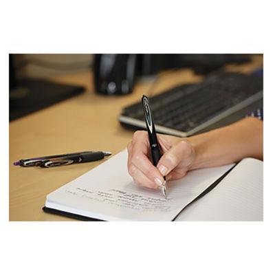 Uni-Ball 33960PP Signo 207 Black Ink with Translucent Black Barrel 0.7mm Retractable Roller Ball Gel Pen - 4/Pack