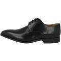 Clarks Gilman Lace Mens Wide Leather Lace-Up Shoes 9 Black