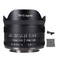 7artisans 7.5mm f2.8 II APS-C Manual Fisheye Lens for Sony Emount Cameras with Protective Lens Cap- Black