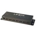 LINDY USB 2.0 Metall Hub 7 Port 7 Port USB 2.0-Hub Schwarz