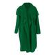 Ladies Women Italian Lagenlook 2 Pocket Waterfall Boiled Wool Duster Long Cocoon Jacket Coat One Size Plus (Emerald Green, One Size)