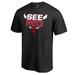 Men's Fanatics Branded Black Chicago Bulls Hometown Collection See Red T-Shirt