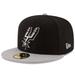Men's New Era Black/Gray San Antonio Spurs Official Team Color 2Tone 59FIFTY Fitted Hat