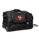 MOJO San Francisco 49ers Black 27'' 2-Wheel Drop Bottom Rolling Duffel Bag