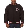 Men's JH Design Black Atlanta Falcons Embroidered Wool Jacket