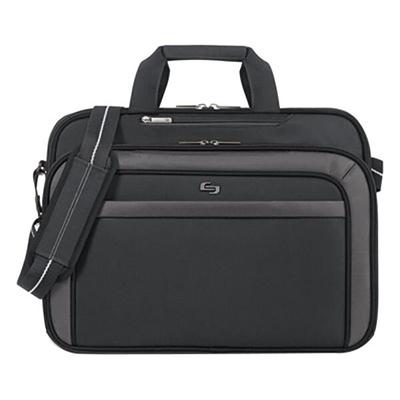 Solo CLA3144 Empire 17" x 5 1/2" x 13 3/4" Black Pro CheckFast Briefcase