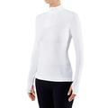 FALKE Damen Langarmshirt Warm Tight Fit Zip, Sport Performance Material, 1 Stück, Weiß (White 2860), Größe: XL