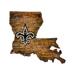 New Orleans Saints 23.5" x Distressed State with Logo Sign