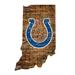 Indianapolis Colts 23.5" x Distressed State with Logo Sign