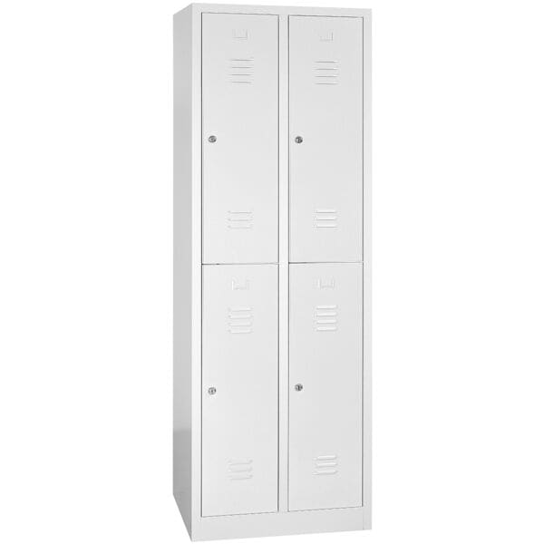 Gürkan Spind mit Drehriegelverschluss für Vorhängeschloss grau, 60x195x50 cm