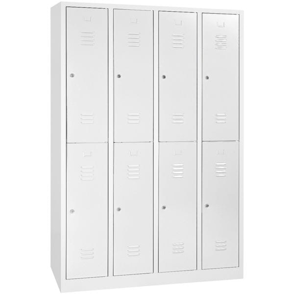 Gürkan Spind mit Zylinderschloss grau, 117x195x50 cm