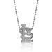 Women's Alex Woo St. Louis Cardinals Little Logo 14kt White Gold & Diamond Necklace