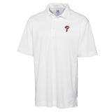 Men's Cutter & Buck White Philadelphia Phillies Big Tall DryTec Genre Polo