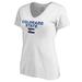 Women's Fanatics Branded White Colorado State Rams CSU Flag Wordmark V-Neck T-Shirt