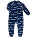 New England Patriots Toddler Piped Raglan Full Zip Coverall - Navy Blue