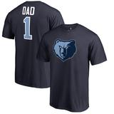 Men's Navy Memphis Grizzlies #1 Dad T-Shirt