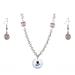 Kansas City Royals Crystals from Swarovski Baseball Necklace & Earrings