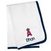 White Los Angeles Angels Personalized Baby Blanket