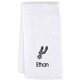 Infant White San Antonio Spurs Personalized Burp Cloth