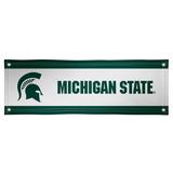 White/Green Michigan State Spartans 2' x 6' Horizontal Vinyl Banner