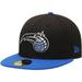 Men's New Era Black/Blue Orlando Magic Official Team Color 2Tone 59FIFTY Fitted Hat