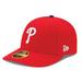 Men's New Era Red Philadelphia Phillies Authentic Collection On Field Low Profile Game 59FIFTY Fitted Hat