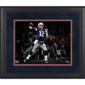 Tom Brady New England Patriots Framed 11" x 14" Spotlight Photograph - Facsimile Signature