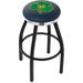 Notre Dame Fighting Irish 25" Black Wrinkle Swivel Bar Stool with Chrome Accent Ring