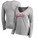 Women's Fanatics Branded Heathered Gray Indiana University South Bend Titans All-American Primary Long Sleeve V-Neck T-Shirt