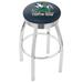 Notre Dame Fighting Irish 25" Alternate Chrome Swivel Bar Stool with 2.5" Ribbed Accent Ring