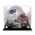 New England Patriots Super Bowl LI Champions Golden Classic Helmet Logo Display Case