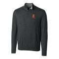 Men's Cutter & Buck Heather Charcoal Illinois Fighting Illini Big Tall Lakemont Half-Zip Jacket