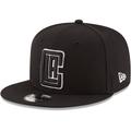 Men's New Era Black LA Clippers & White Logo 9FIFTY Adjustable Snapback Hat