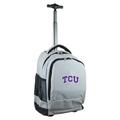 Gray TCU Horned Frogs 19'' Premium Wheeled Backpack