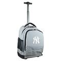 MOJO Gray New York Yankees 19'' Premium Wheeled Backpack