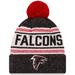 Men's New Era Black Atlanta Falcons Toasty Cover Cuffed Knit Hat with Pom