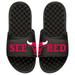 Men's ISlide Black Chicago Bulls Team Slogan Slide Sandals