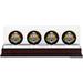 Pittsburgh Penguins 2017 Stanley Cup Champions Mahogany Four Hockey Puck Logo Display Case
