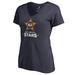 Women's Fanatics Branded Navy Salt Lake City Stars Primary Logo V-Neck T-Shirt