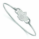 Women's Toronto Maple Leafs Sterling Silver Small Wire Bangle Bracelet