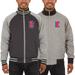 Men's JH Design Gray LA Clippers Reversible Track Jacket