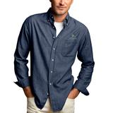 Men's Blue Johns Hopkins Jays Hudson Denim Long Sleeve Button-Down Shirt