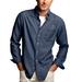 Men's Blue Johns Hopkins Jays Hudson Denim Long Sleeve Button-Down Shirt