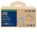Tork 130083 Industrial Heavy-Duty Wiping Paper / 3 Ply Absorbent Paper Sheets Suitable for Tork W7 Handy Box System / Blue / 200 Sheets