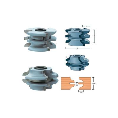 Roman Carbide Stile Rail Ogee Set for Passage Door 1-1/4in Bore DC2181