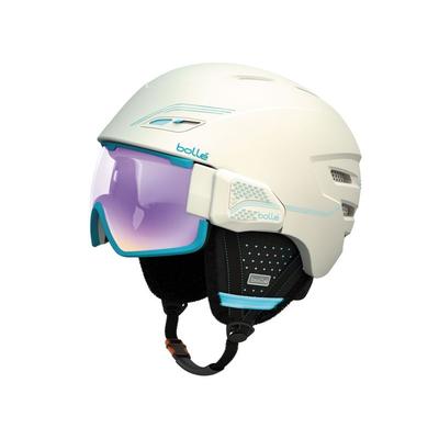 "Bolle Osmoz Helmet Soft White and Blue with Aurora Lens 58-61cm 30639"